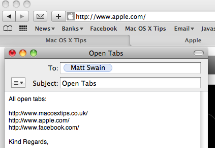 Mail Open Tabs