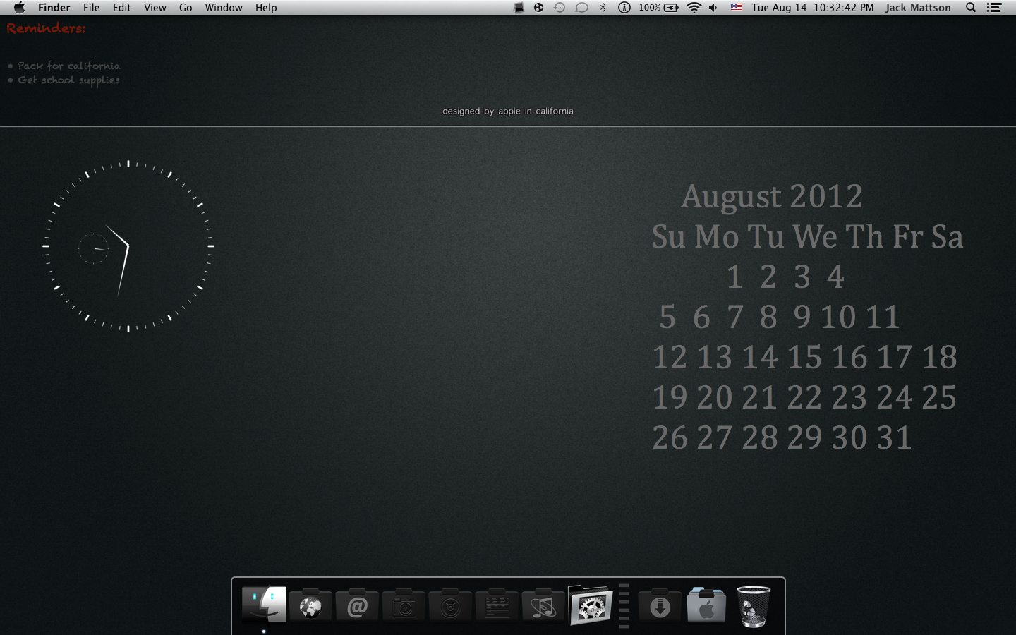 calendar geektool
