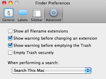 Finder Preferences