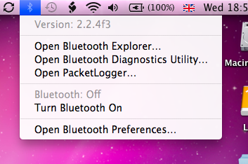 Bluetooth Menu Extra