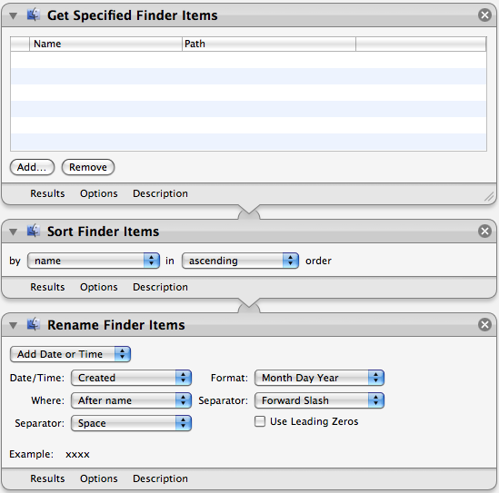 Batch Rename in Automator