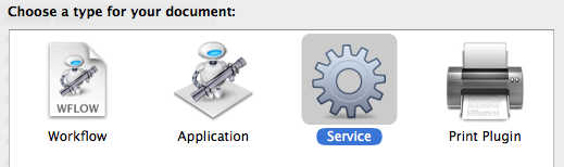 Automator New Service