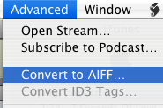Convert to AIFF