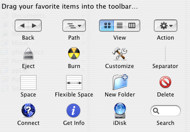 Customize Toolbar in the Finder