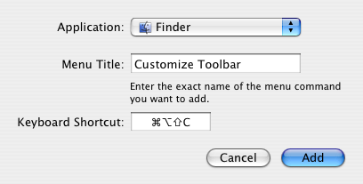 Customize Toolbar