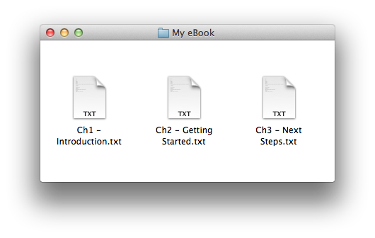 EPUB Folder of Chapters