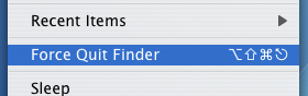 Force Quit Menu