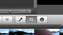 iMovie Crop Button