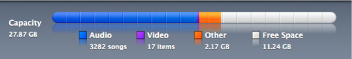 iPod Storage Graph in iTunes