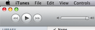 iTunes 10 Horizontal Control Buttons