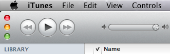 iTunes 10 Vertical Control Buttons