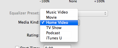 iTunes 11 Home Videos
