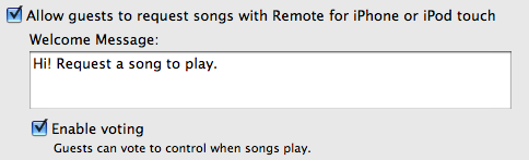 iTunes DJ Settings