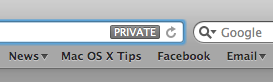 Private Button Address Bar