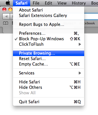 Safari Private Browsing
