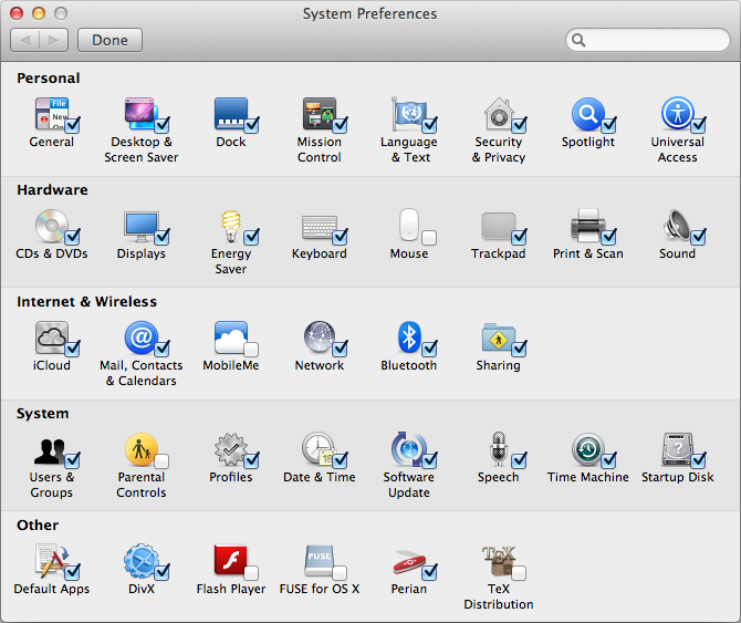 mac system preferences back up